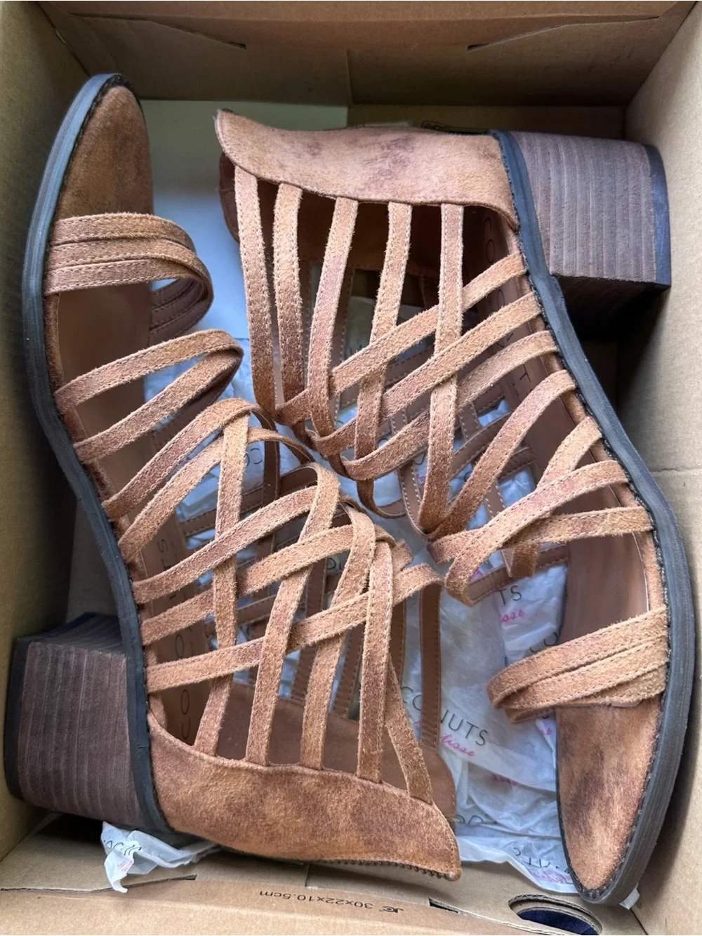 Coconuts by Matisse Neptune Tan Suede Gladiator Sandals Size 9M NIB